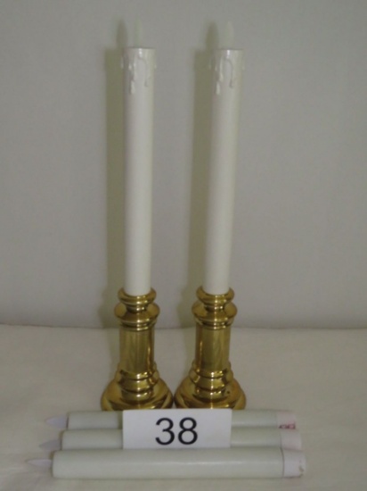 Luminara Candlesticks W/Interchangable Candles