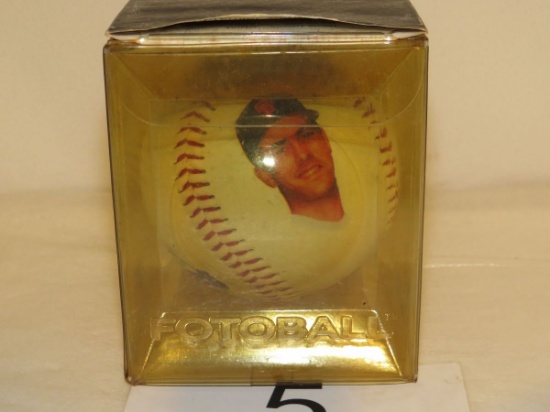 1989 Will Clark "World Series" MLB Fotoball W/Stats