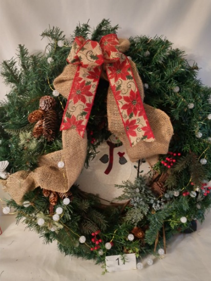 Large Grapevine Lighted Wreath W/Zippered Carry Bag
