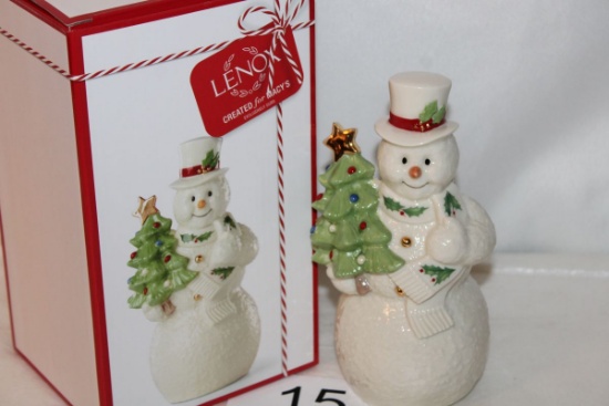 Lenox Snowman With Tree W/Original Box