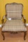 Ornately Carved Accent Chair W/Queen Anne Legs