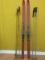 Vintage Drespo Wooden Snow Skis W/Assorted Poles