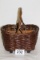 NICE Footed Woven Wood Divided Wine Basket