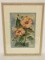 1945 Framed Hibiscus Themed Watercolor By Hilda P. Mohle