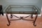 Beveled Glass Top Dining Table On Bronze Metal Base