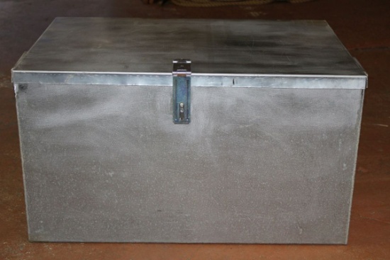 Large Welded Stainless Lidded Utility Box
