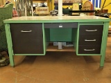 Large Refurbished Late 1940's Steel Desk