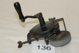 Vintage Cast Iron Hand Crank Grinding Wheel