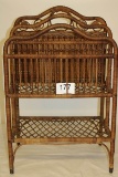 Vintage Wicker & Woven Rattan Tall Divided Storage