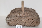 Early Large Wood Handled Woven Basket