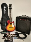 Epiphone Les Paul Electric/Acoustic Sunburst Epiphone Ukelele W/Amp & Much More!