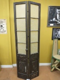 Antique Folding 8 Glass Panel Room Door/Divider