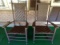 Vintage Matching Woven Wood Porch Rockers