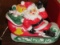 1970 Blow Mold Plastic Santa & Sleigh By Empire Plastic Co