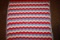 Red, White & Blue Hand Crocheted Fringed Throw