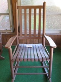 Solid Wood Slatted Rocker