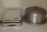 1950's Acorn Finial & Nordic Ware Aluminum Cake Carriers