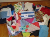 Assorted Fabric Quilt/Blanket Pieces