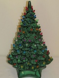 1980 Large Ceramic Lighted Christmas Tree