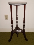 Marble Top 3 Legged Plant Stand