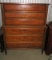 Handsome 3 Over 3 Tall Wood Chest