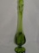 Vintage Green Glass Bud Vase