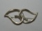 1987 Tiffany & Co Sterling Silver Double Heart Brooch