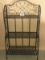 NICE Ornate Wrought Folding 3 Shelf Rack W/Sides