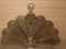 Folding Ornate Brass Fireplace Screen