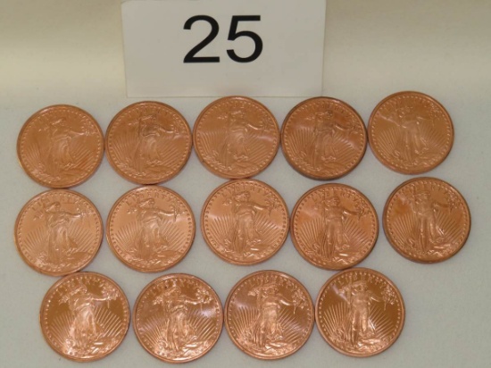 Amazing 2011 Liberty .999 Copper Bullion Collectable Coins