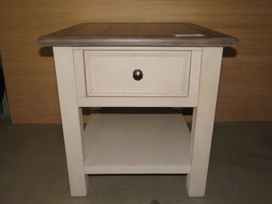 Super Nice Large Drawered Side Table By Ashley Furniture Co