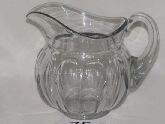 HEISEY Large Bulbous Ice Lip Glass Pitcher