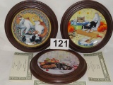 Franklin Mint Collectable Limited Edition Cat Plates W/Certificates Of Authenticity