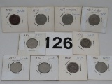 Assorted 1800's Nickels