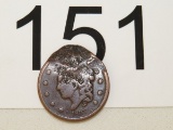 1837 Liberty Head Coin W/Damage