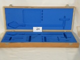 NICE Fowler/Bowers Solid Wood Cylinder Bore Gauge Box W/Thick Padded Insert