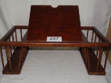 Solid Wood Adjustable Bed Tray/Lap Desk With Storage & Lift Top