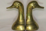 Solid Brass Duck Head Bookends
