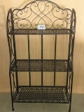 NICE Ornate Wrought Folding 3 Shelf Rack W/Sides