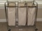 Chrome Framed Rolling 3 Compartment Laundry Hamper