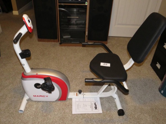 IMPEX "Marcy" Fitness Recumbent Bike W/Manual