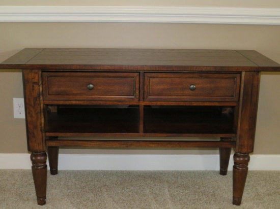 Klaussner Two Drawer Entry Table W/Bottom Shelf