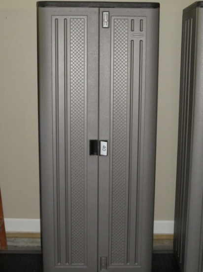 6ft Suncast 2 Door Locking Storage Cabinet W/Adjustable Shelves