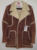 Men's HEAVY Suede Leather & Sheepskin Coat By Leather Of Distinction