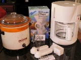 Coffee Pot, Crock Pot, Battery Powered Hand Mixer & Blender