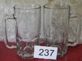 HEAVY Tall Glass Mugs