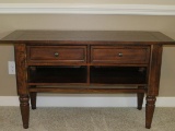 Klaussner Two Drawer Entry Table W/Bottom Shelf