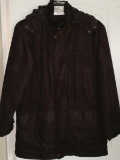 Men's London Fog Suede Leather Hooded Coat