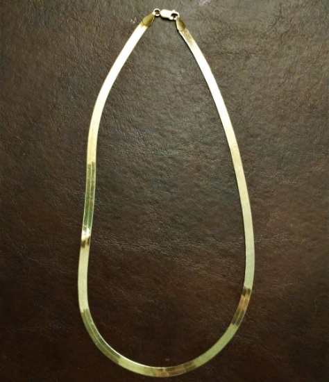 14kt Gold 16" Herringbone Necklace