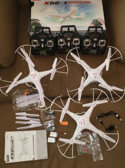 Syma X5C Remote Control 2.4G Drones/Quadcopters With Accessories